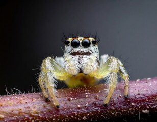 Close-up of a Jumping Spider on a Leaf