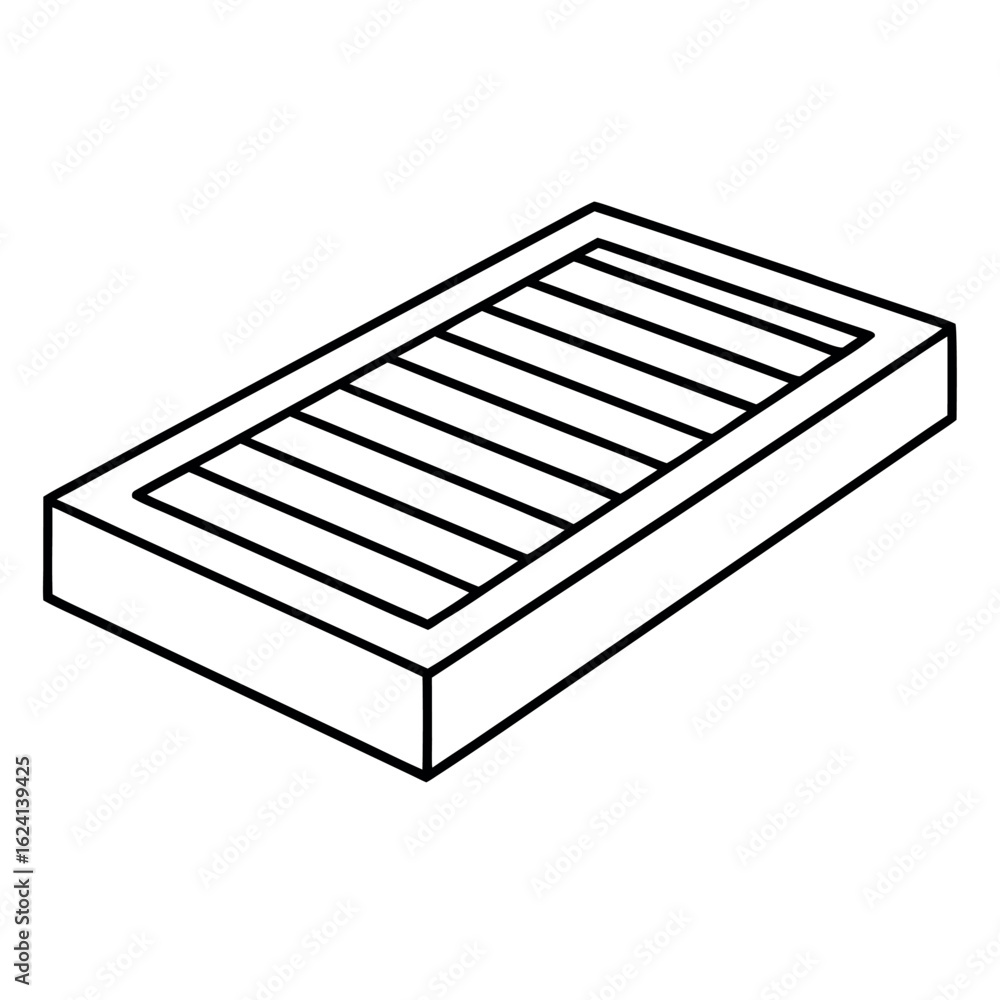 Poster clean rectangular furnace filter icon with a visible mesh pattern representing air purification and 