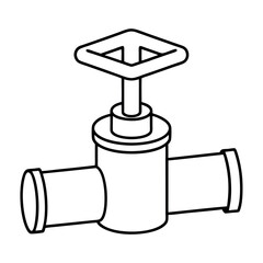 Industrial valve with a distinctive cross shaped handle suitable for mechanical or engineering design