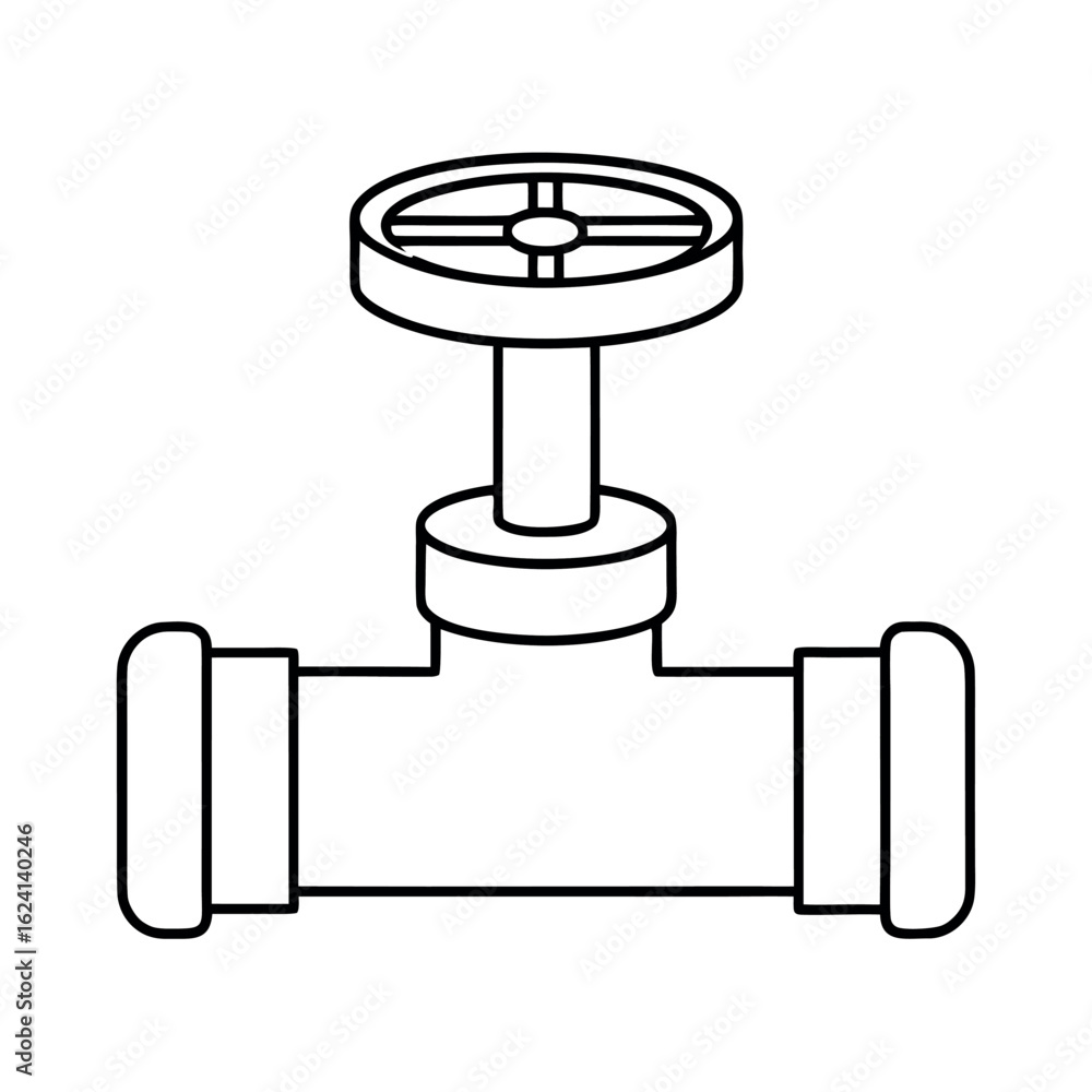 Poster inline stopcock valve with a rotating handle a plumbing component for fluid control
