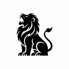 Fototapeta premium Majestic Lion Roaring Symbol of Strength Power and Royalty