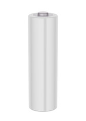 Perfectly cut-out image of white AA battery - without background and shadow - Exclusive Mockups for Branding and Packaging Design