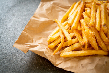French fries with sour cream and ketchup