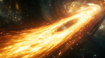 Fiery cosmic whirlpool in space