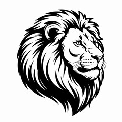  Majestic Lion Head Illustration With Detailed Mane and Fierce Expression for Symbolism and Design