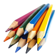Colorful pencils clustered close together