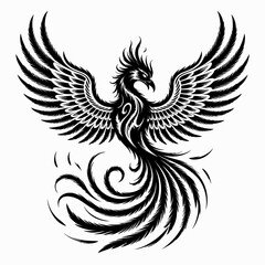 Obraz premium Majestic Mythical Bird Rises Symbolizing Rebirth Resilience and Eternal Flame