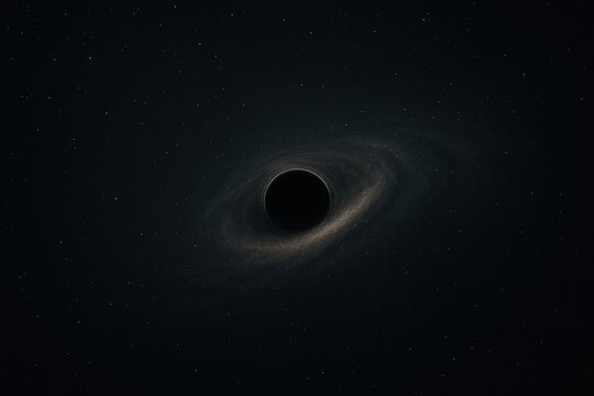Black hole in deep space gravitational lensing event horizon singularity cosmos astronomy celestial art 4k 8k wallpaper