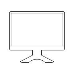 computer monitor icon vector illustration
