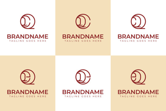 Letters QCQ QQC CQQ QEQ QQE EQQ Monogram Logo, suitable for any business