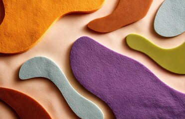 Colorful wavy shapes creating abstract background design