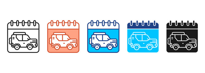 Calendar Icon Set Multiple Style Collection