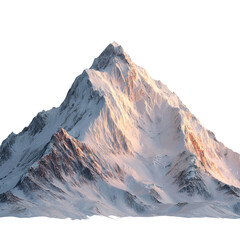 Obraz premium A majestic mountain peak covered in snow with a black background and a clear sky above it all