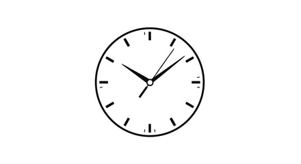 Minimalistic clock face illustration symbolizing precision and punctuality within time management representation