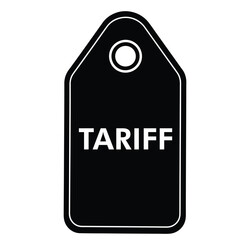 Tariff Vector Silhouette of Price Tag