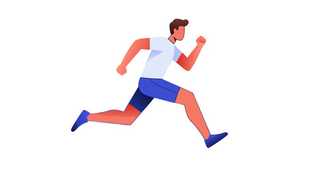 Dynamic Vector Illustration of a Man in Motion Depicting Speed Agility and Athleticism