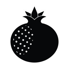 Pomegranate fruit.eps vector on white background
