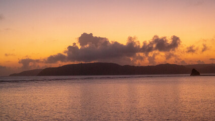 夏の奄美大島の海と空。