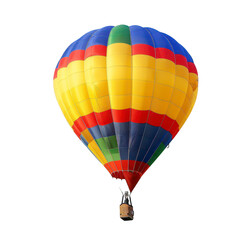 Naklejka premium Colorful hot air balloon against black background