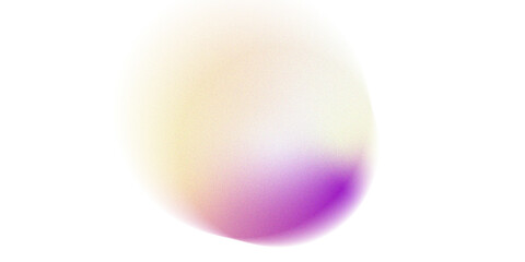 Orange circle gradient noise gradation. Abstract color watercolor blur mesh shape on white background. Gradient aura, grain neon blob with noise effect