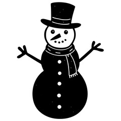 snowman with a scarf