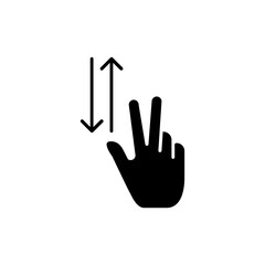 Obraz premium Hand Gesture Icon Business Logo Concept Idea Solid Glyph Icon Design Vector