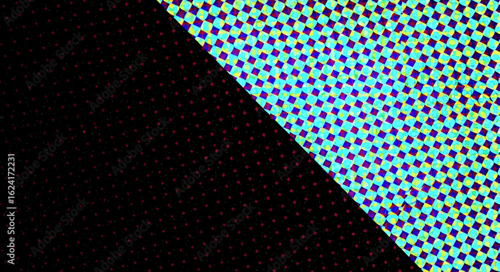 Aufkleber diagonal abstract background featuring black field and geometric pattern in blue magenta and yellow 