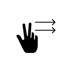 Hand Gesture Icon Business Logo Concept Idea Solid Glyph Icon Design Vector