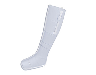 Isolated Light Blue Orthopedic Leg Brace Illustration On Transparent Background