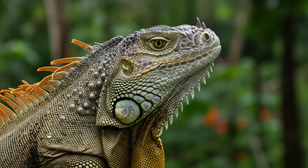 Fototapeta premium Close-up of a iguana in the wild