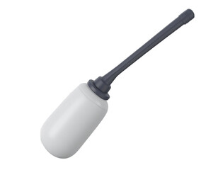 Medical Syringe On Transparent Background With Gray Handle And White Body For Healthcare