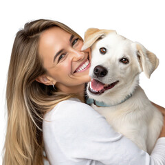 young woman and her dog