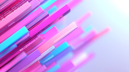 Vibrant Abstract Background with Stacked Colorful Bars in Motion