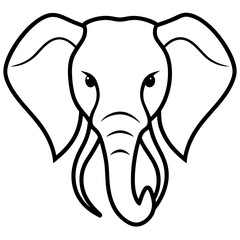 elephant head vector