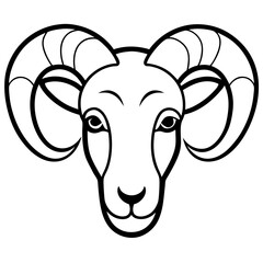 vector illustration of a goat