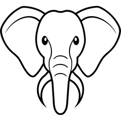 elephant head vector