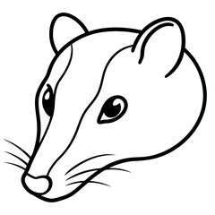 vector illustration of a white rabbit