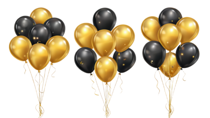 celebration decoration png party decor png shiny metallic balloons png festive atmosphere png helium balloon bunch png transparent background image