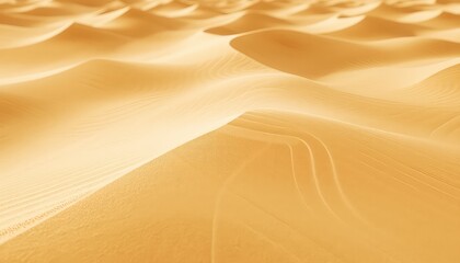 Golden Sand Dunes Abstract with Repeating Curves and Ripples Displaying an Arid Environment