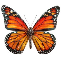 Flying butterfly animation with smooth flapping wings, transparent background.