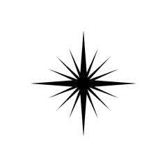 Obraz premium Flat sparkling stars vector 