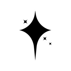 Fototapeta premium Flat sparkling stars vector 