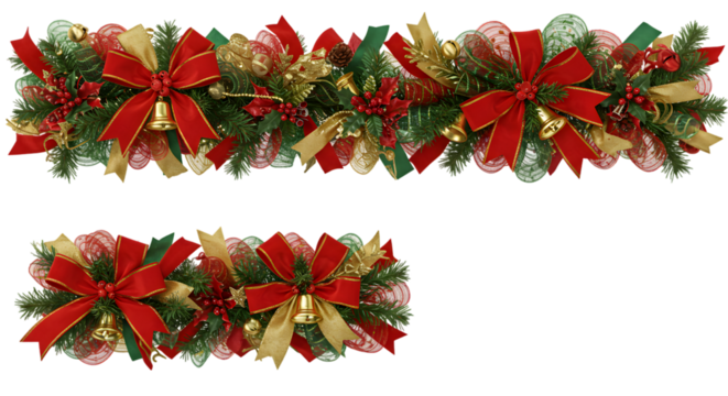 Christmas garland, festive and decorative