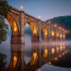 Bridge at Twilight Reflections