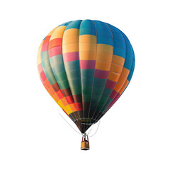 Colorful hot air balloon, full view