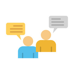 Discussion Icon Vector Illustration Flat Version