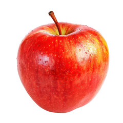 Red apple, glossy, with water droplets