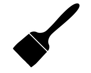 Paint brush silhouette, Paint tools symbol. vector illustration