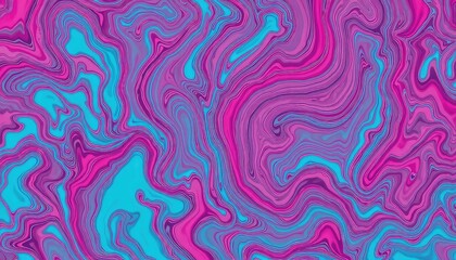 Swirling streams of magenta and cyan converge in a mesmerizing dance, creating a fluid and vibrant abstract design with organic flowing lines