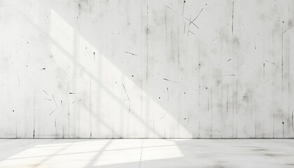Obraz premium Minimalist interior showing a blank wall, soft shadow lighting and mottled texture providing subtle background for design ideas